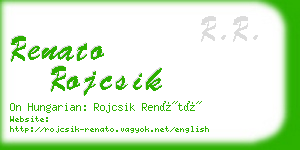 renato rojcsik business card